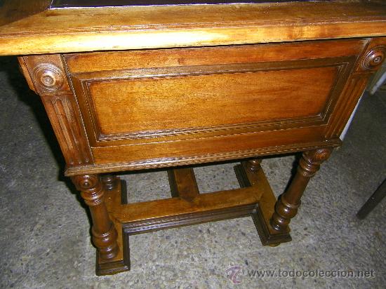 Antig&uuml;edades: MESA DE DESPACHO ANTIGUA DE NOGAL - Foto 10
