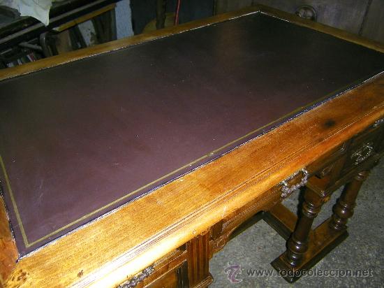 Antig&uuml;edades: MESA DE DESPACHO ANTIGUA DE NOGAL - Foto 6