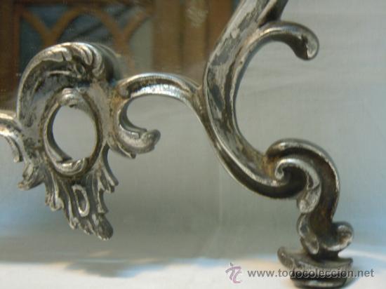 Antig&uuml;edades: ESPEJO CORNUCOPIA DE METAL PLATEADO ESTILO ROCOCO - Foto 2