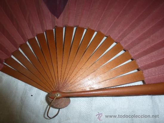 Antig&uuml;edades: abanico tela y madera - Foto 8