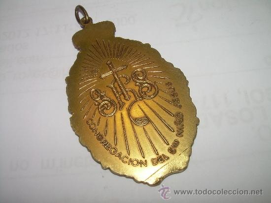 Antig&uuml;edades: ANTIGUA MEDALLA DE BRONCE DORADO. - Foto 3