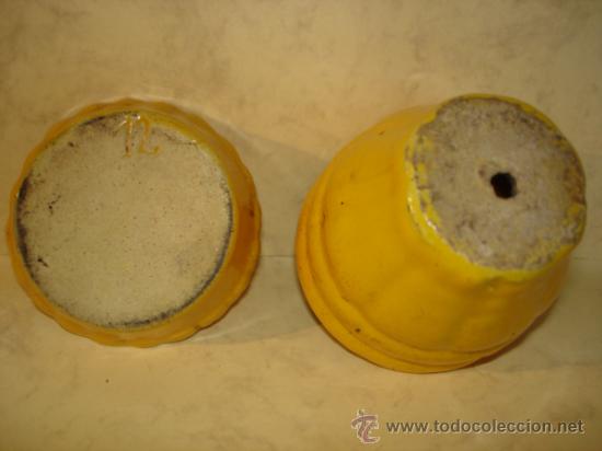 Antig&uuml;edades: PEQUE&Ntilde;O MACETERO CON PLATILLO NUMERADO - Foto 2