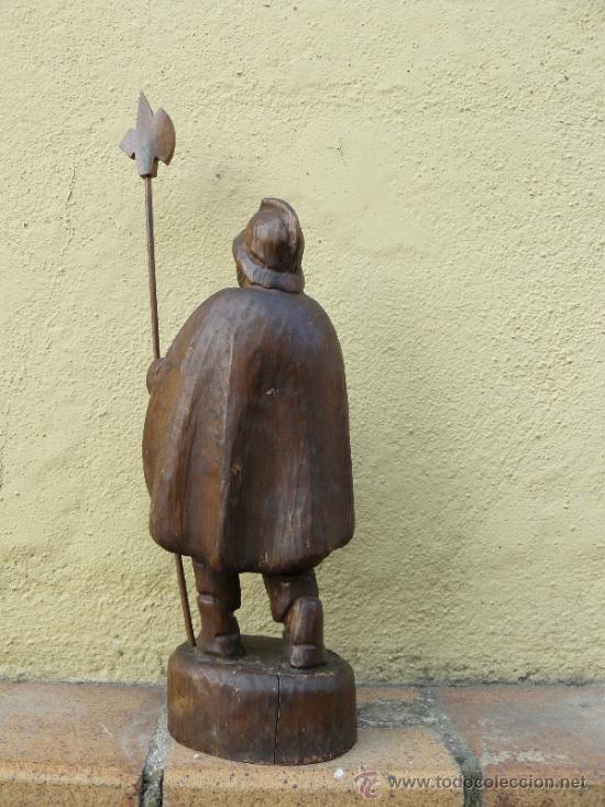 Antig&uuml;edades: TALLA EN MADERA - ANTIGUO SERENO. - Foto 5