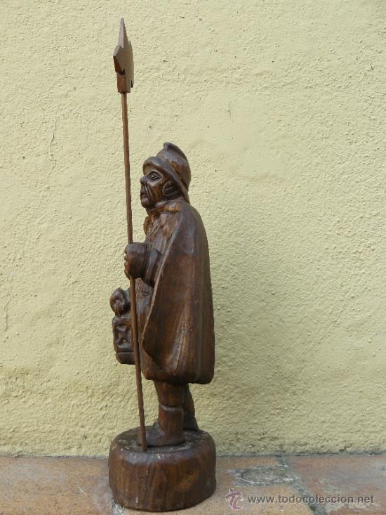 Antig&uuml;edades: TALLA EN MADERA - ANTIGUO SERENO. - Foto 6