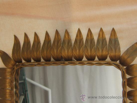 Antig&uuml;edades: ESPEJO ANTIGUO DE METAL - Foto 4