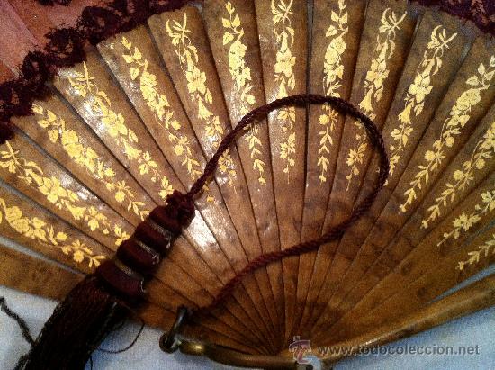 Antig&uuml;edades: ABANICO FRANCES CHANTILLY CIRCA 1850 - Foto 4