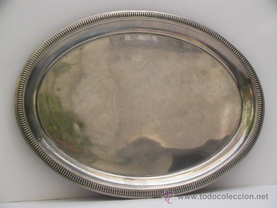 Antig&uuml;edades: Bandeja ovalada German Silver - Foto 1