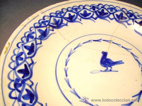Antig&uuml;edades: GRAN  PLATO  AZUL  DE  MANISES - Foto 3