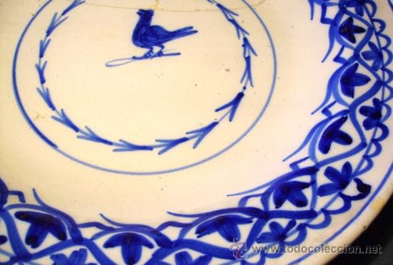 Antig&uuml;edades: GRAN  PLATO  AZUL  DE  MANISES - Foto 2
