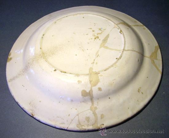 Antig&uuml;edades: GRAN  PLATO  AZUL  DE  MANISES - Foto 5