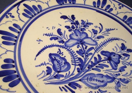 Antig&uuml;edades: PLATO  DE  MANISES  AZUL - Foto 1