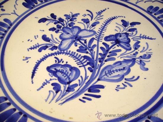 Antig&uuml;edades: PLATO  DE  MANISES  AZUL - Foto 3