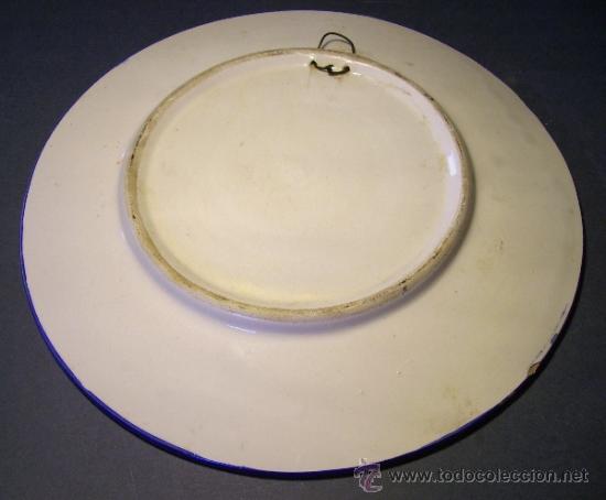 Antig&uuml;edades: PLATO  DE  MANISES  AZUL - Foto 4
