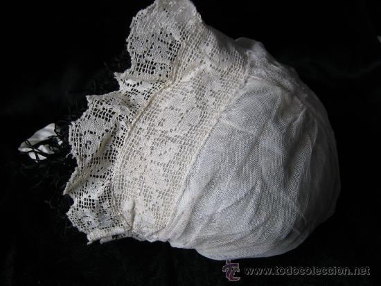 Antig&uuml;edades: ANTIGUO GORRO DE ENCAJE   S. XIX - Foto 3