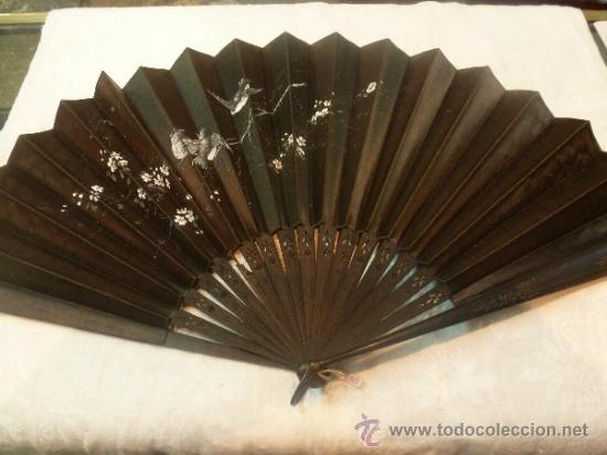 Antig&uuml;edades: abanico  madera negro - Foto 1