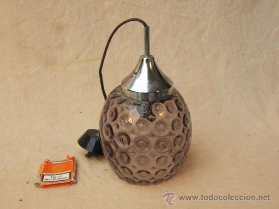 Antig&uuml;edades: LAMPARA DE TECHO CON TULIPA DE CRISTAL - Foto 2