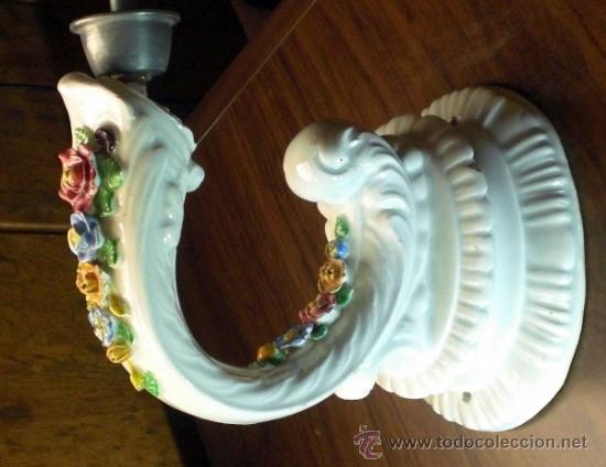 Antig&uuml;edades: APLIQUE DE PORCELANA - Foto 1
