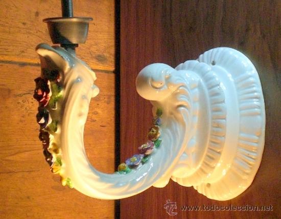 Antig&uuml;edades: APLIQUE DE PORCELANA - Foto 4