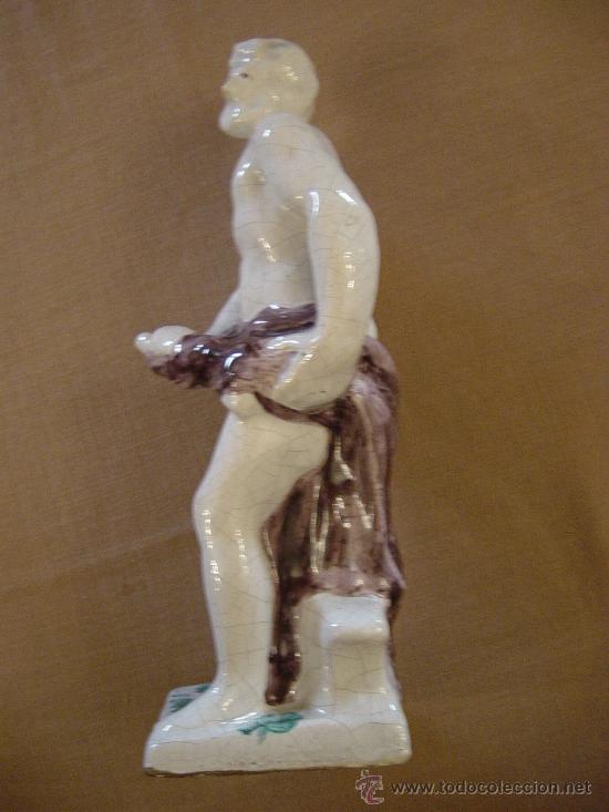 Antig&uuml;edades: Figura em faian&ccedil;a, representando H&eacute;rcules, Sec XIX - Foto 3