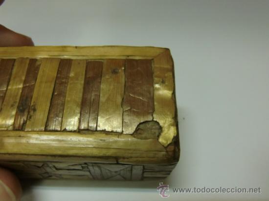 Antig&uuml;edades: Peque&ntilde;a cajita  de varias maderas - Foto 4