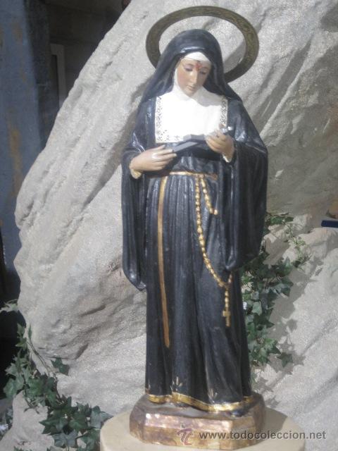 Antig&uuml;edades: Santa Rita de 50 cm. en pasta - Foto 1