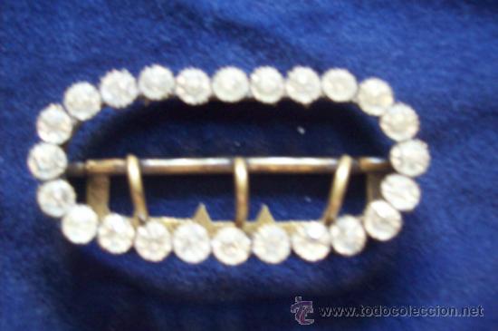 Antig&uuml;edades: Hebilla antigua bronce y strass - Foto 2