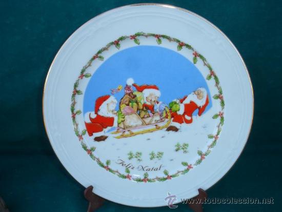Antig&uuml;edades: plato de porcelaba navidad - Foto 1