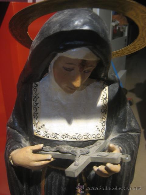 Antig&uuml;edades: Santa Rita de 50 cm. en pasta - Foto 4