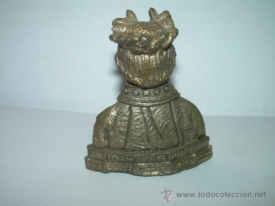 Antig&uuml;edades: ANTIGUO Y PEQUE&Ntilde;O BUSTO POLICROMADO. - Foto 3
