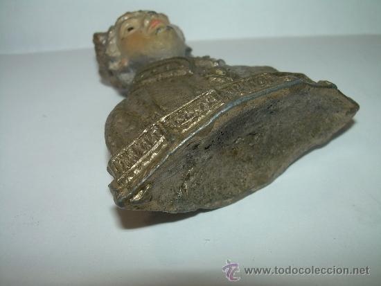 Antig&uuml;edades: ANTIGUO Y PEQUE&Ntilde;O BUSTO POLICROMADO. - Foto 5