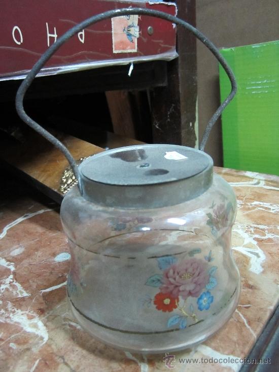 Antig&uuml;edades: Cesta de Cristal Modernista - Foto 1