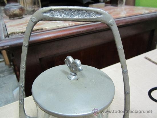 Antig&uuml;edades: Cesta de Cristal Modernista - Foto 2