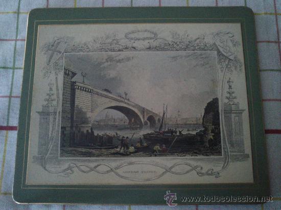 Antig&uuml;edades: Antiguo Cuadrito Ingles de &Eacute;poca Donde Se Representa el London Bridge. Bonito y decorativo.