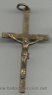 Antig&uuml;edades: ANTIGUO CRUCIFIJO DE BRONCE DE 4 cm. - Foto 1