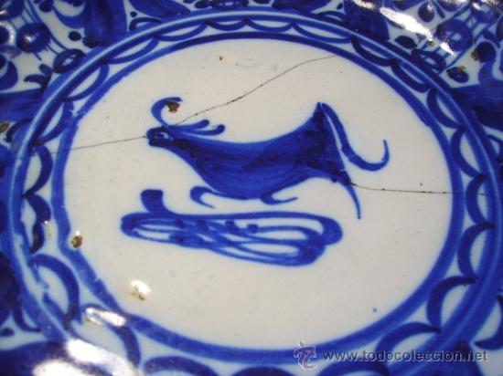 Antig&uuml;edades: PLATO  DE  MANISES   XIX - Foto 2