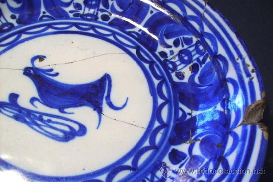 Antig&uuml;edades: PLATO  DE  MANISES   XIX - Foto 4
