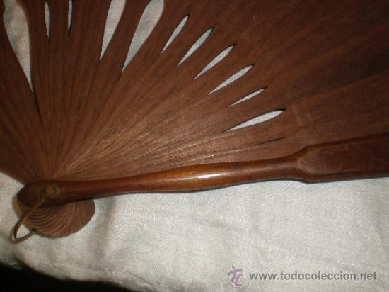 Antig&uuml;edades: abanico de madera para restaurar chino - Foto 2