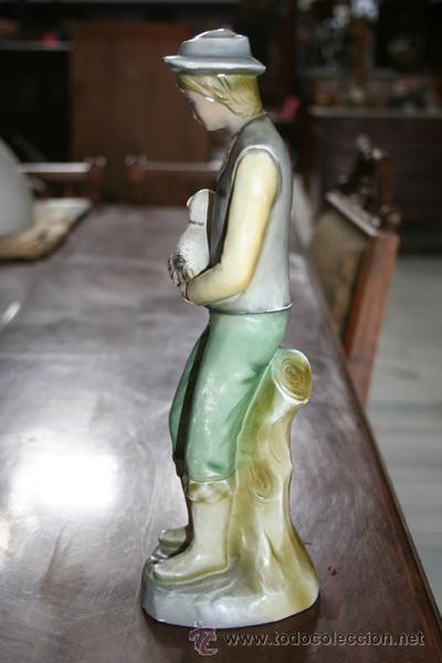 Antig&uuml;edades: FIGURA CHICO CON CORDERO REF.5308 - Foto 2