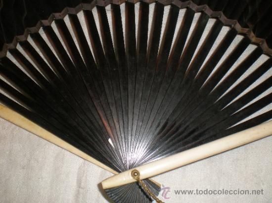 Antig&uuml;edades: abanico de madera y hueso chino - Foto 9