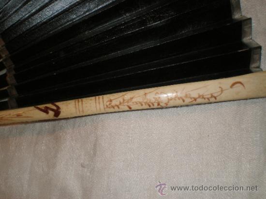 Antig&uuml;edades: abanico de madera y hueso chino - Foto 10
