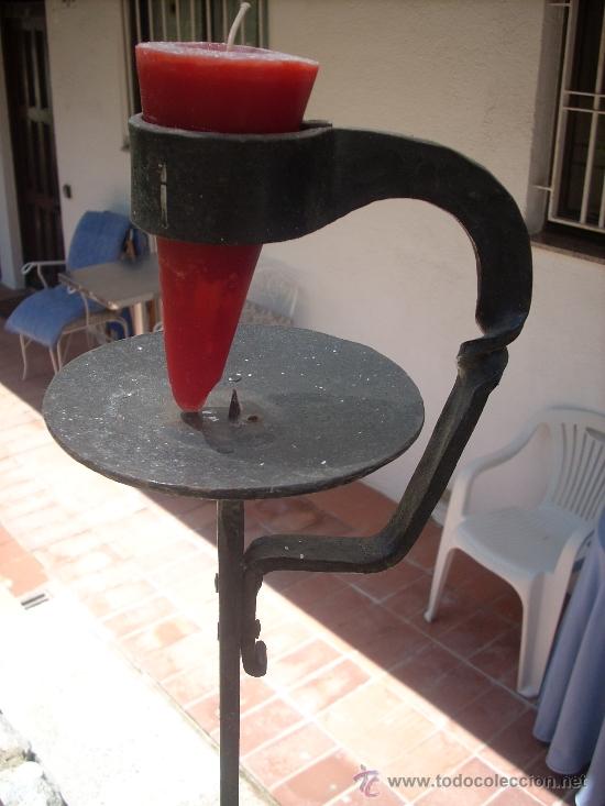 Antig&uuml;edades: PORTA CIRIOS FORJA EXTENSIBLE PORTACIRIOS - Foto 2