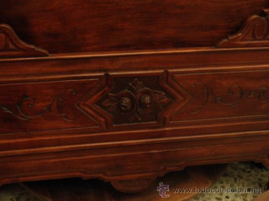Antig&uuml;edades: EXTRAODIN&Aacute;RIA CAMA DE CAOBA 120 CM - Foto 3