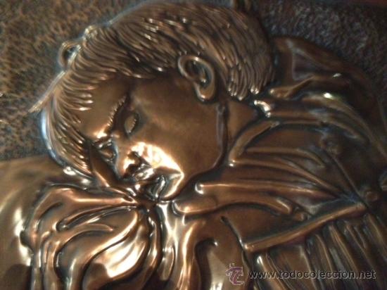 Antig&uuml;edades: PRECIOSO CUADRO EN BRONCE. NI&Ntilde;A DURMIENDO. HUNGR&Iacute;A 52X37cmts.