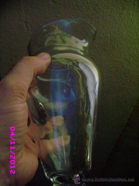 Antig&uuml;edades: garrafa vino cristal tallado - Foto 2