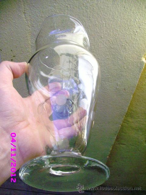 Antig&uuml;edades: garrafa vino cristal tallado - Foto 3