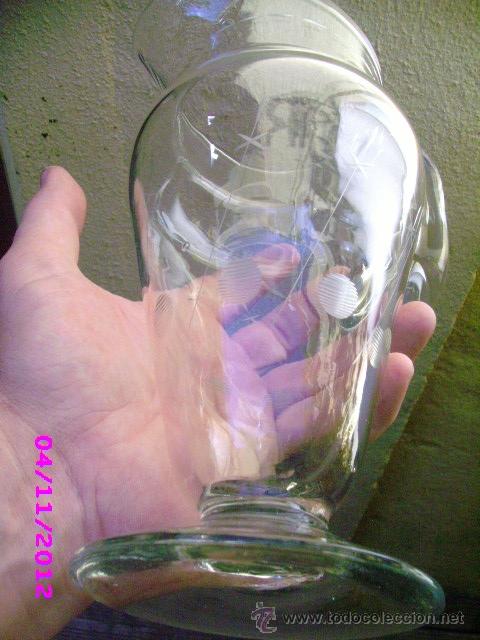 Antig&uuml;edades: garrafa vino cristal tallado - Foto 5