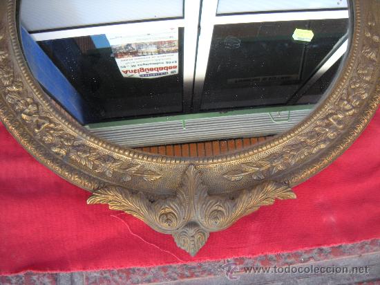 Antig&uuml;edades: ESPEJO CON MARCO DE BRONCE Y &Aacute;GUILA. - Foto 3