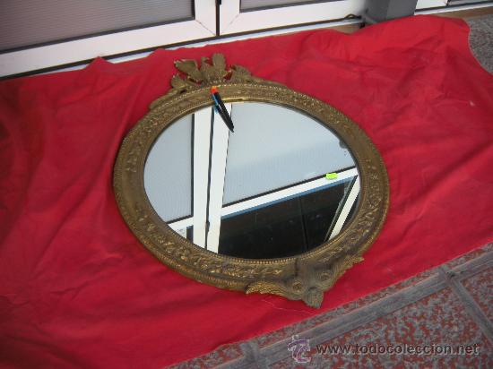 Antig&uuml;edades: ESPEJO CON MARCO DE BRONCE Y &Aacute;GUILA. - Foto 7
