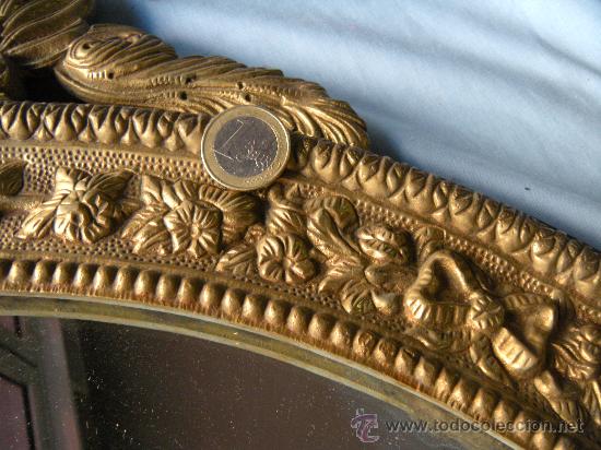 Antig&uuml;edades: ESPEJO CON MARCO DE BRONCE Y &Aacute;GUILA. - Foto 9