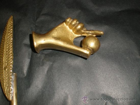 Antig&uuml;edades: escribania en bronce con luma - Foto 4